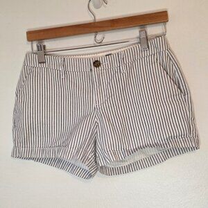Old Navy Women's Blue/White Striped Shorts - 0